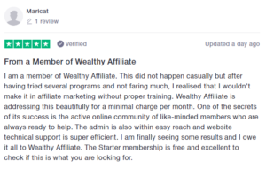 Wealthy Affiliate Positive Reviews